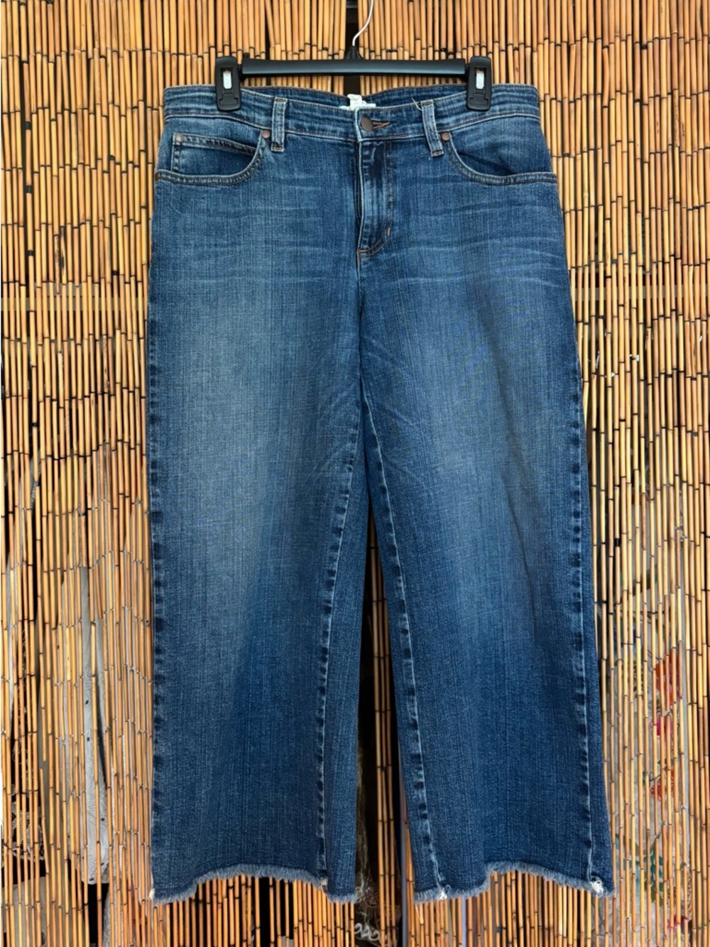 Eileen Fisher Medium Blue Denim Jeans with Contrast Stitching